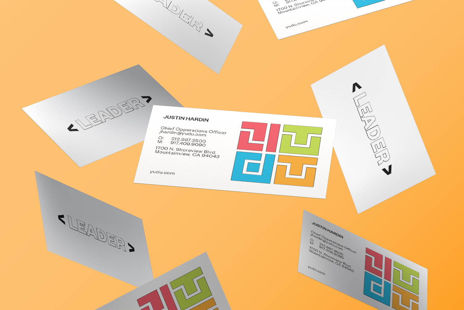 Floating Business Cards Mockup by Anthony Boyd Graphics